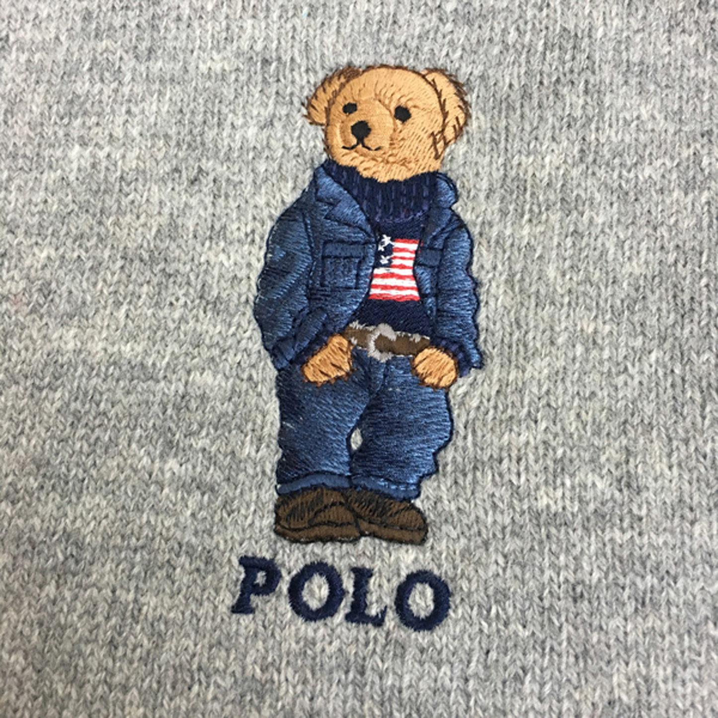 Polo Ralph Lauren Men's Bear Scarf Jean Jacket Sweater Jackets