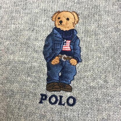 Polo Ralph Lauren Men's Bear Scarf Jean Jacket Sweater Jackets