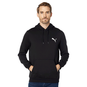 Puma Men's Essential Small Logo Fleece Hoodies (Black/Cat)