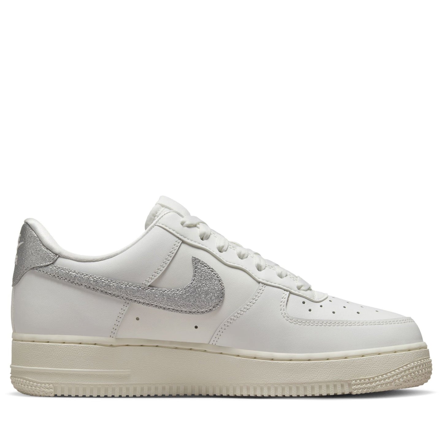 Nike Women's Air Force 1 '07 'Summit White Sail White Metallic Silver' Sneakers