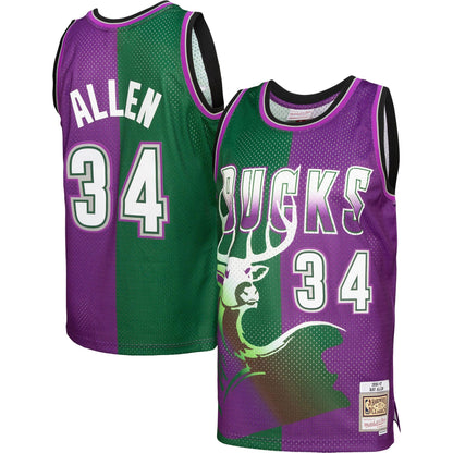 Mitchell & Ness NBA Split Swingman Jersey Milwaukee Bucks 1996 Ray Allen