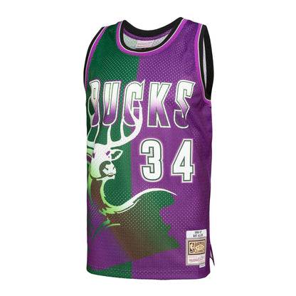 Mitchell & Ness NBA Split Swingman Jersey Milwaukee Bucks 1996 Ray Allen