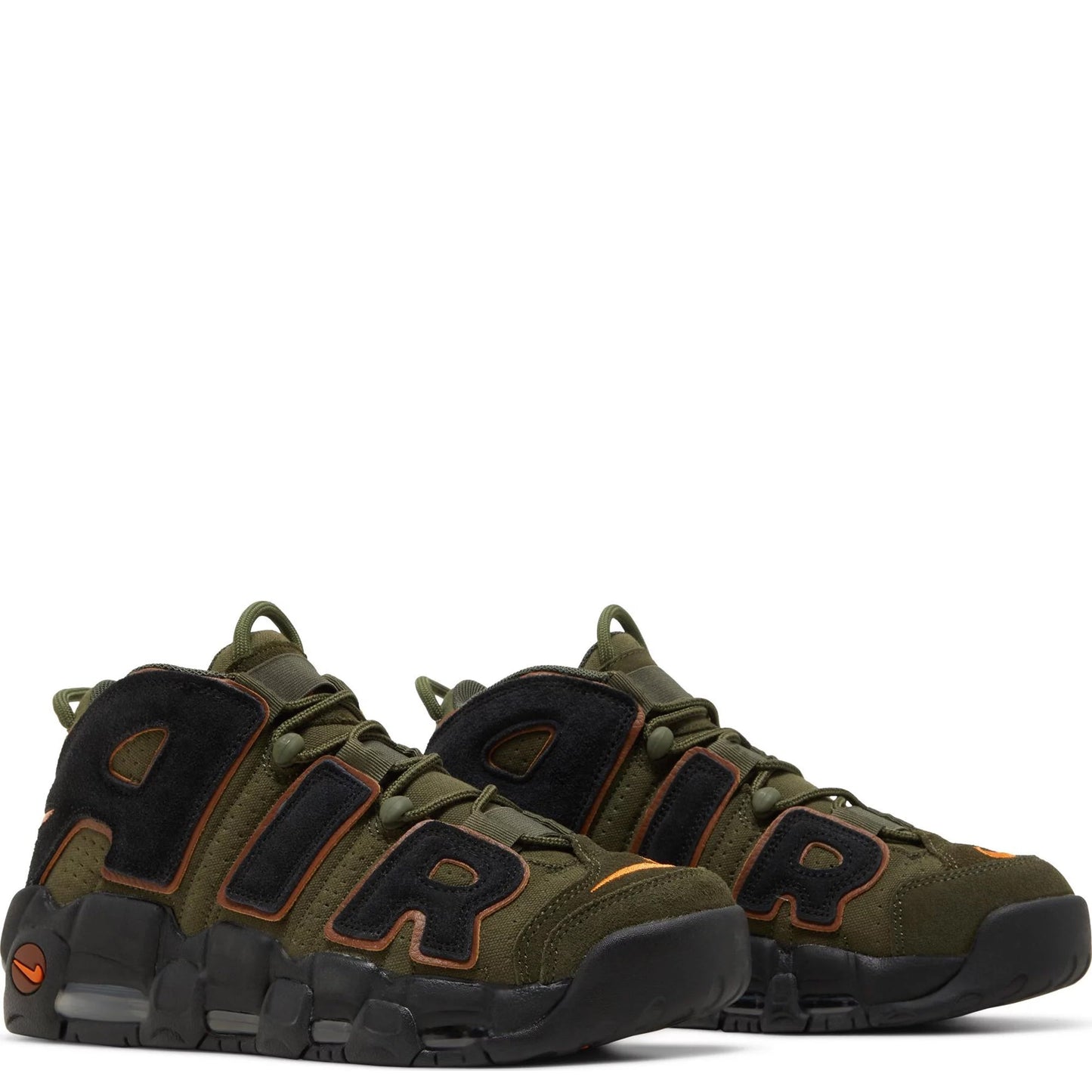 Nike Men's Air More Uptempo 96 'Cargo Khaki Alpha Orange' Sneakers