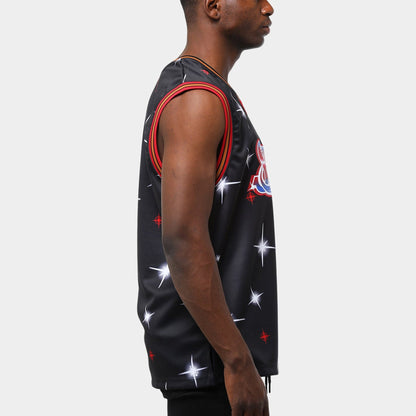 Mitchell & Ness Men's NBA Airbrush Knit Jersey Philadelphia 76Ers
