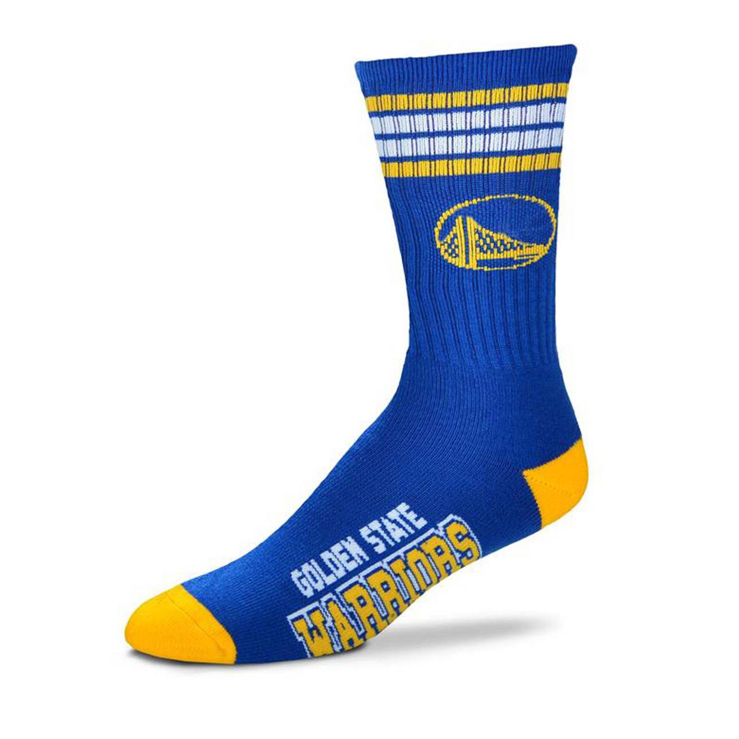 Fbf Men's NBA Golden State Warriors 4 Stripe Deuce Socks