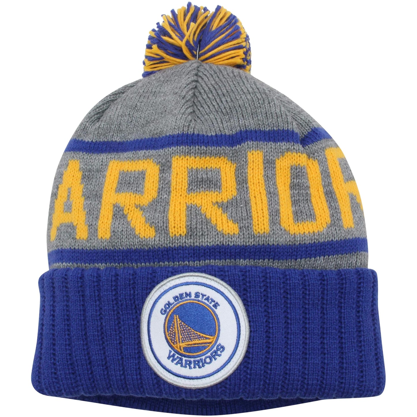 Men's Mitchell & Ness NBA Golden State Warriors High 5 Cuffed Knit Beanie