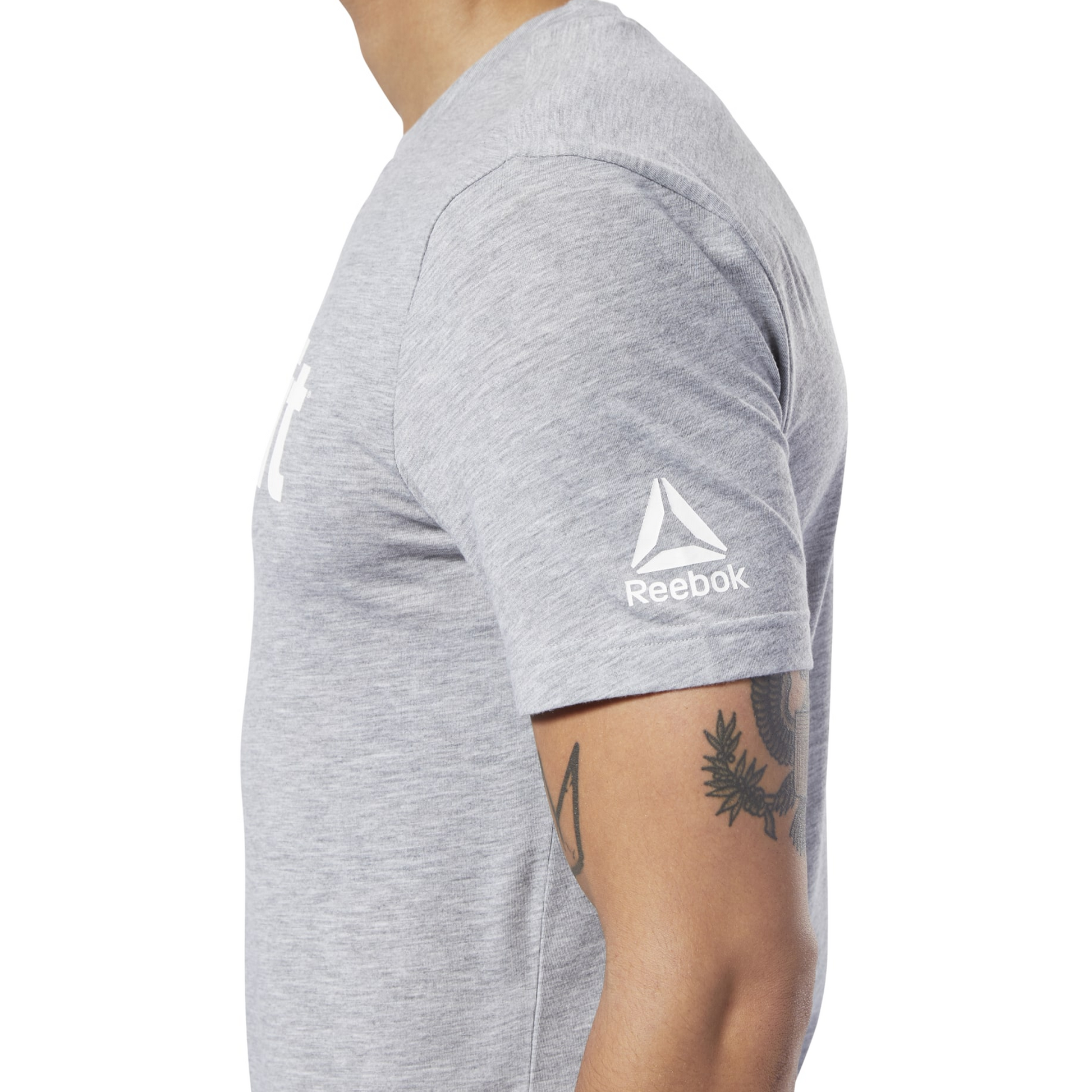 Medium Grey Heather / White-