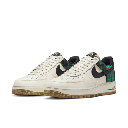 Nike Men's Air Force 1 Low '07 Lx 'Plaid Pale Ivory Stadium Green' Sneakers