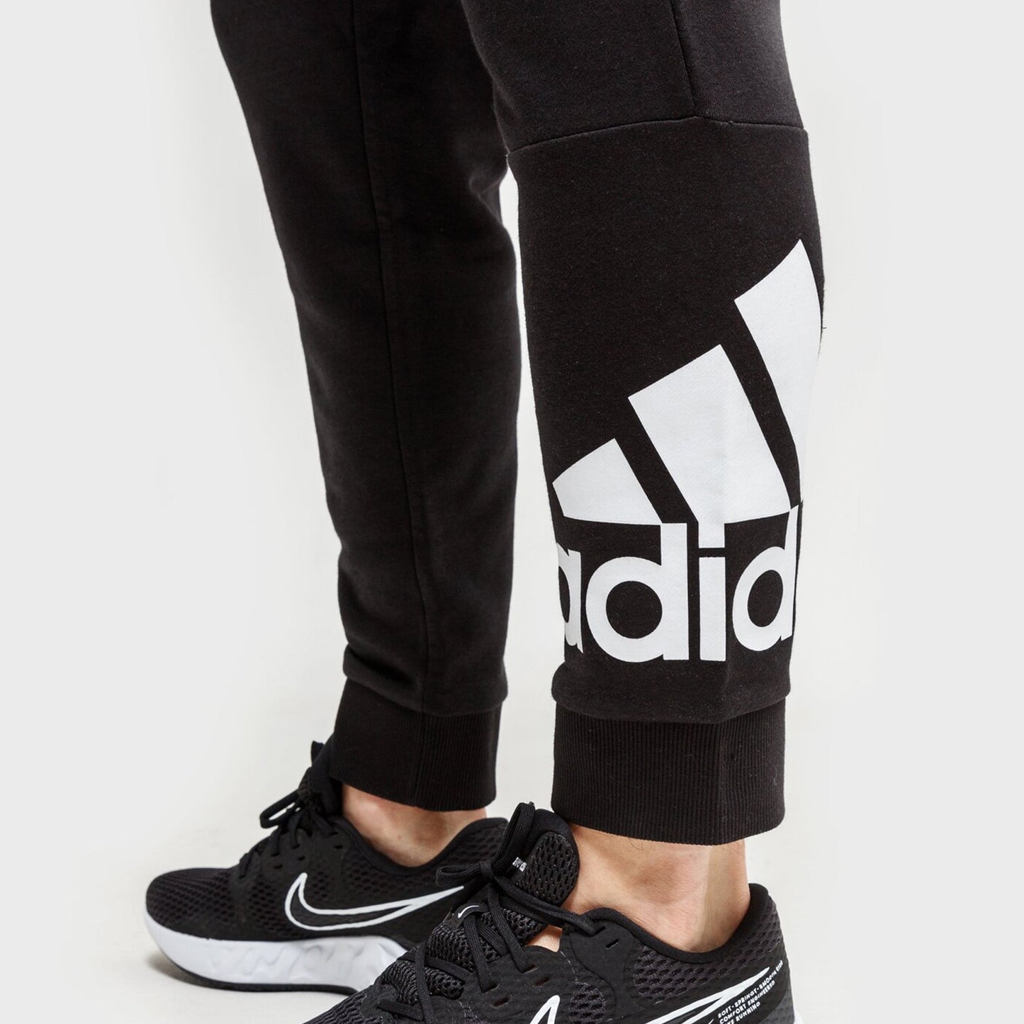 adidas Men's Essentials French Terry Tapered Cuff Logo Pants