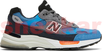 New Balance Men's 992 'Black Blue Grey' Sneakers