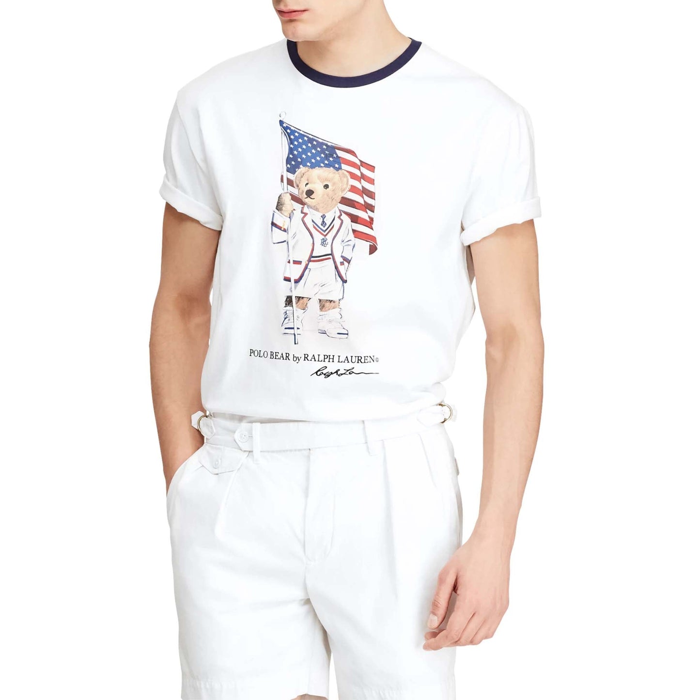 Polo Ralph Lauren Men's Classic-Fit Polo Bear Flag T-Shirt