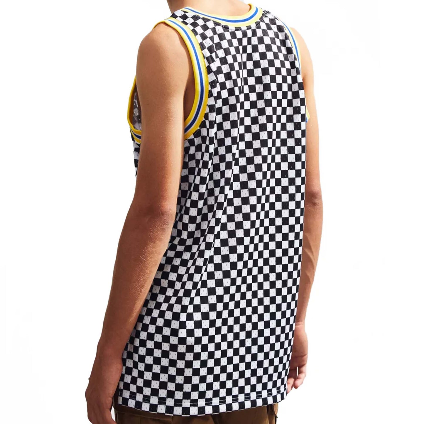 Mitchell & Ness Men's NBA Golden State Warriors Checked Swingman Jersey