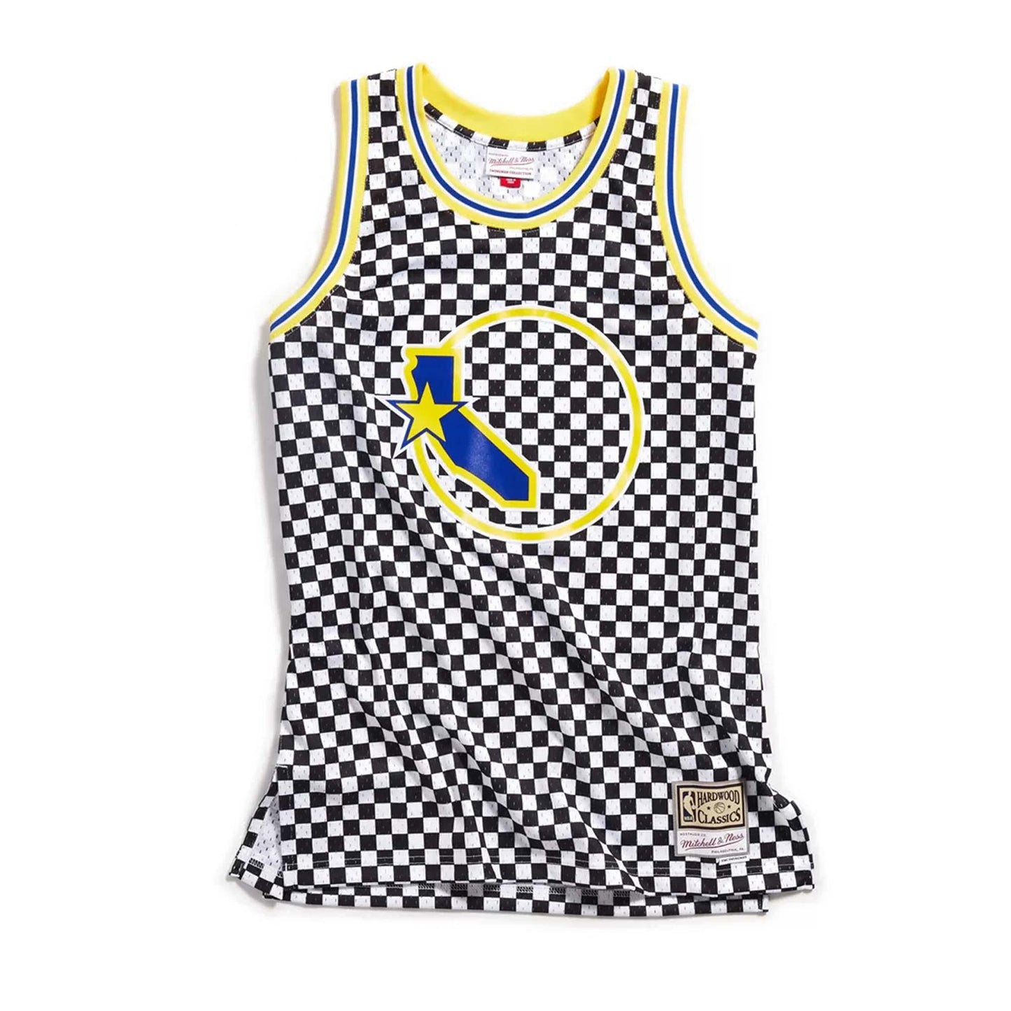 Mitchell & Ness Men's NBA Golden State Warriors Checked Swingman Jersey
