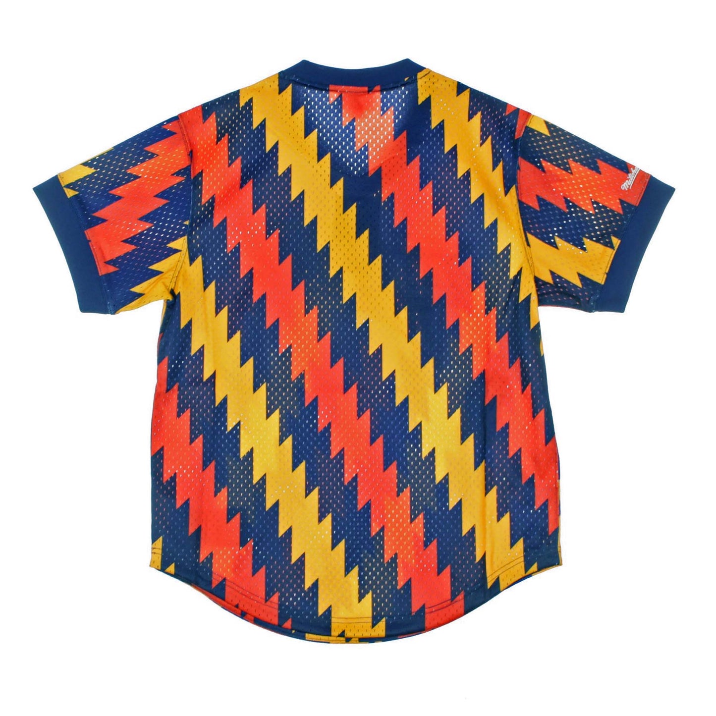 Mitchell & Ness Men's NBA Golden State Warriors Wordmark Mesh V-Neck