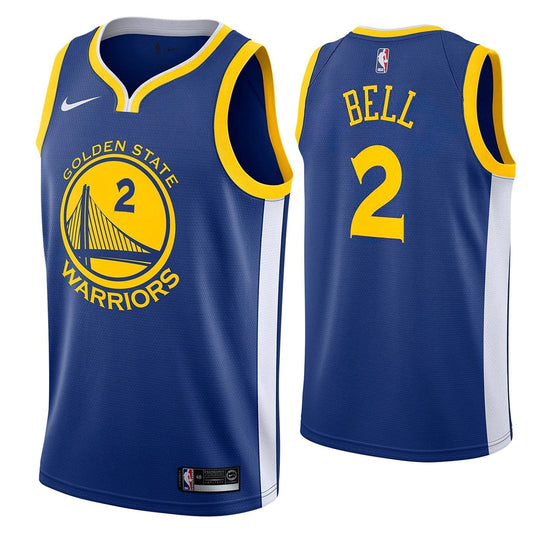 Nike Men's NBA Gs Warriors Jordan Bell Icon Swingman Jersey Jerseys