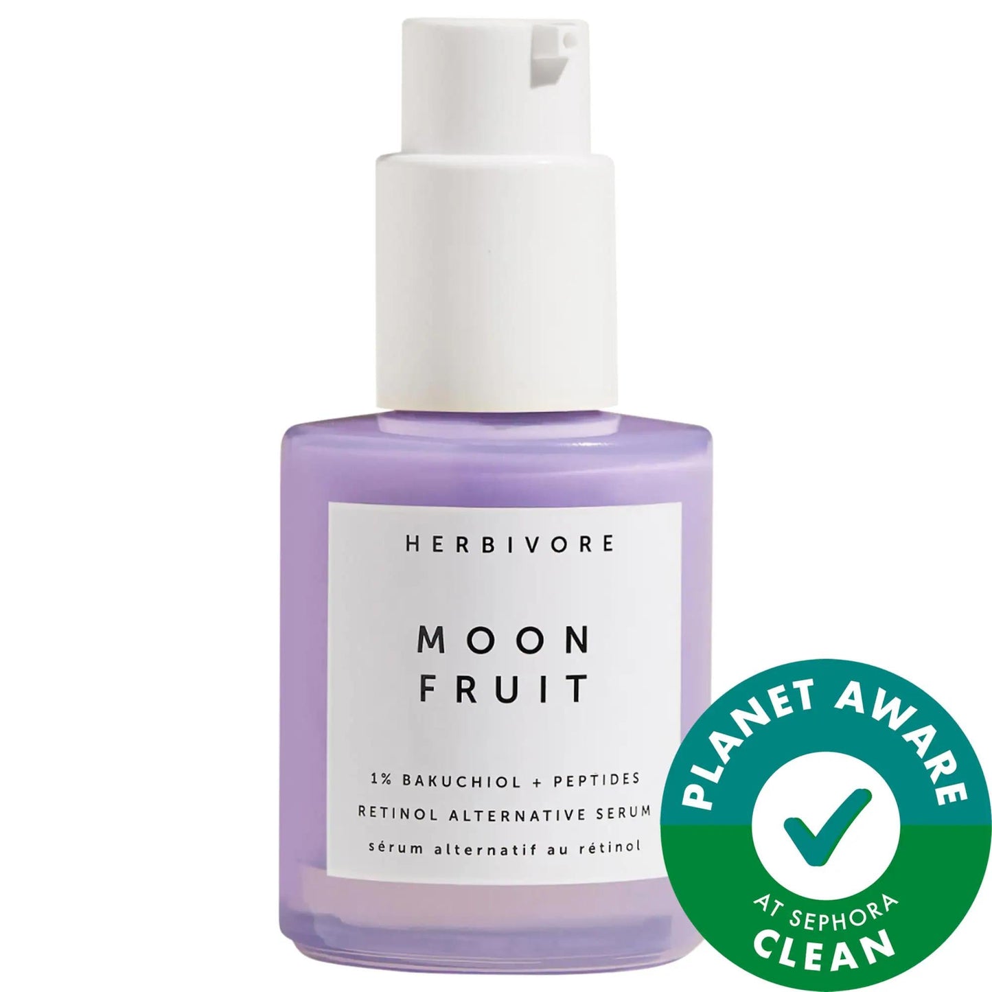 Moon Fruit: 1% Bakuchiol + Peptides Retinol Alternative Serum | Vegan, Cruelty-Free Anti-Aging for Fine Lines, Wrinkles & Firming