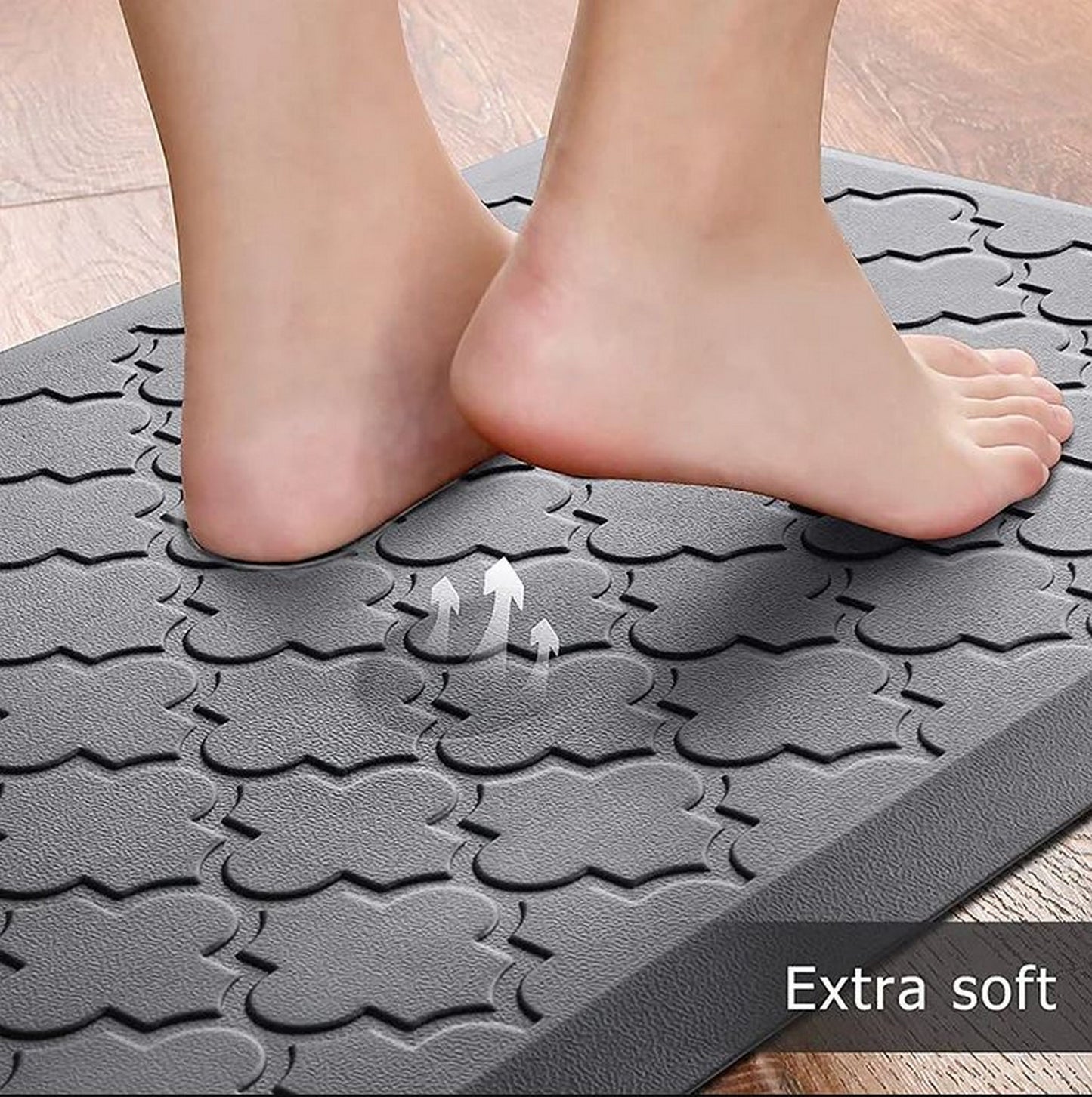 Trellis Embossed Foam Kitchen Mat