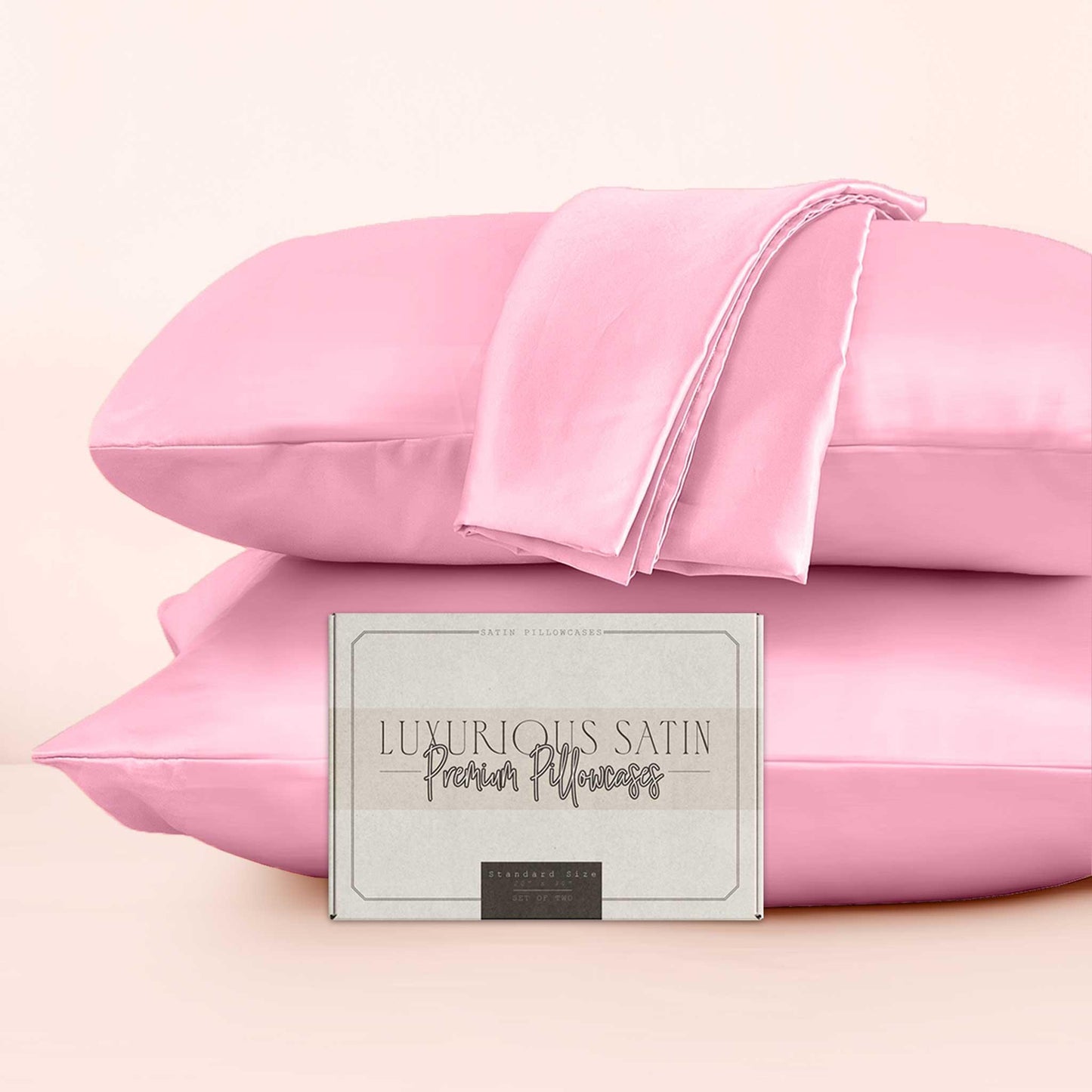 Elegant Comfort Set of 2 - Satin Pillowcases