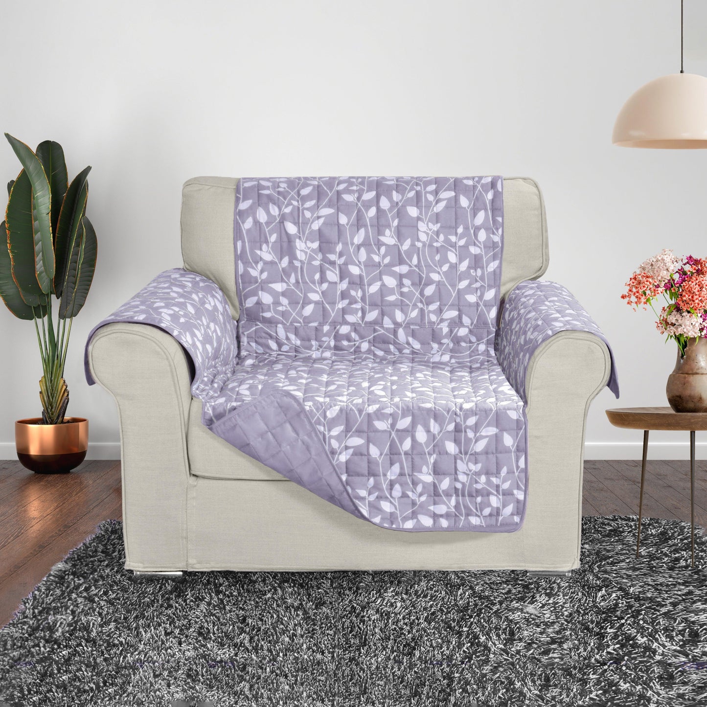 Elegant Comfort Leaves Design Reversible Smart Furniture Protectors