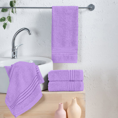 Elegant Comfort 4 Pack Premium Turkish Cotton Hand Towel Set, 16 x 28 inch