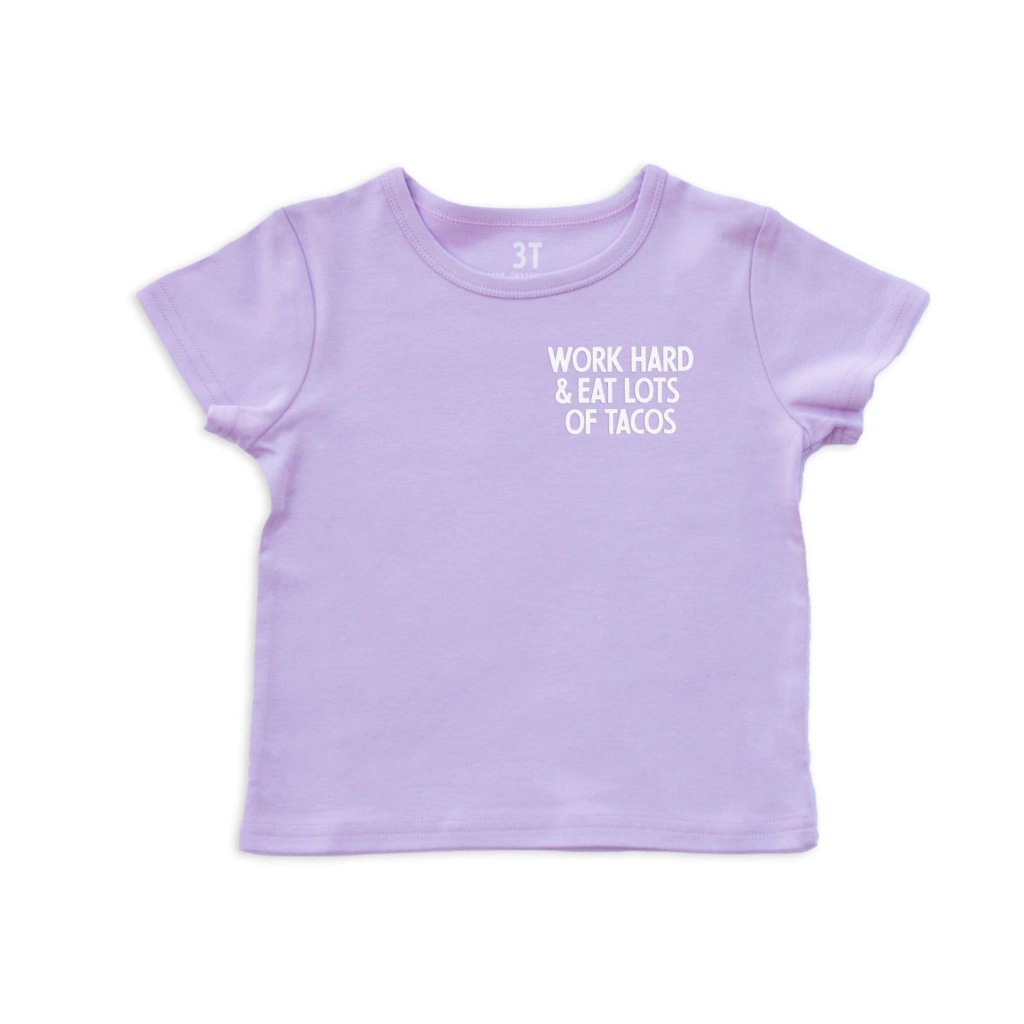 Frankie Jean Work Hard & Eat Tacos Kids Tee