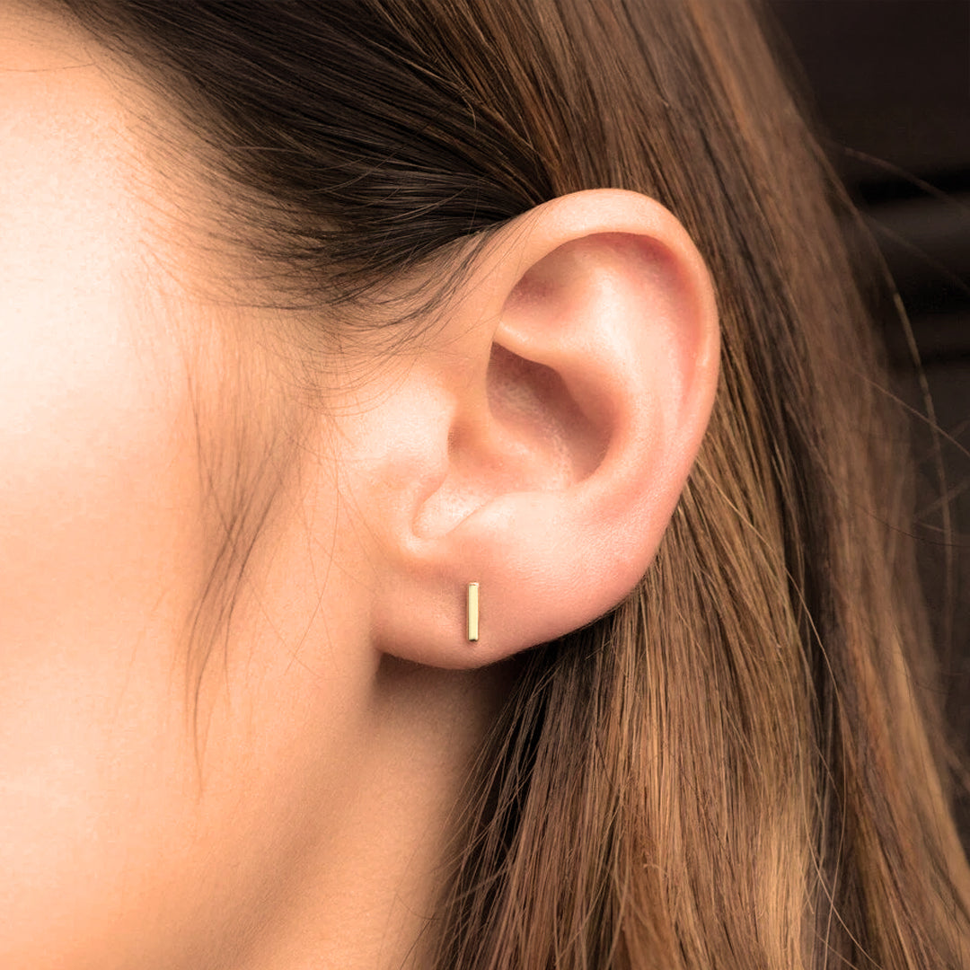 Mint & Lily Little Bar Sleeper Flatback Earrings | 16g