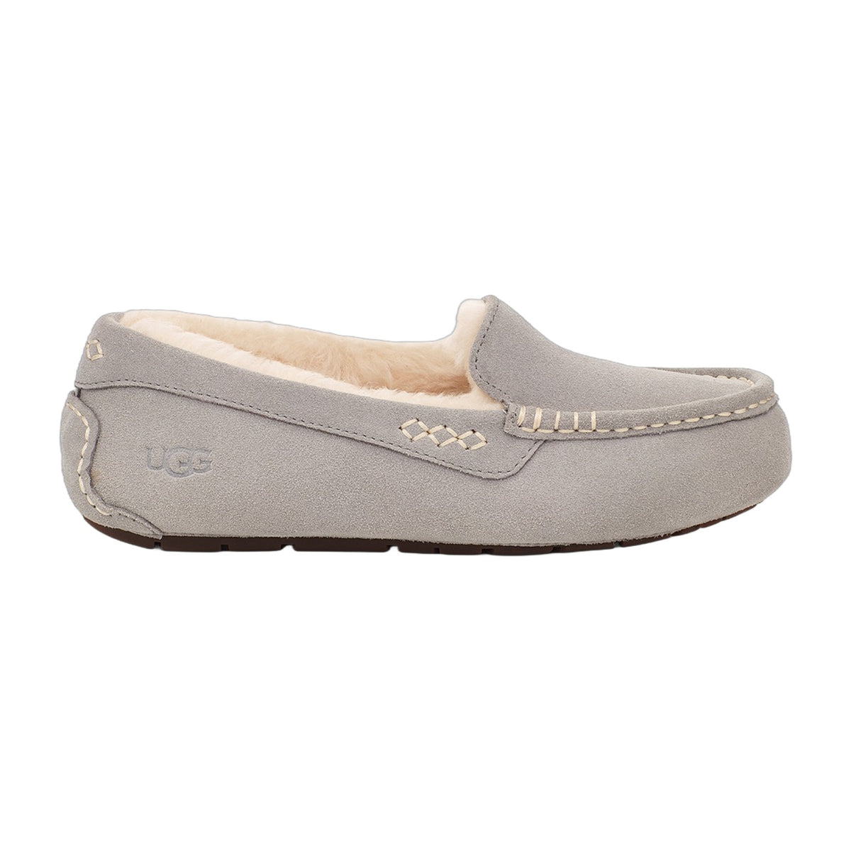 UGG Ansley Womens Slippers — Light Grey Suede