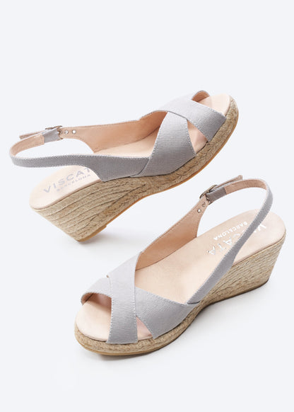 Llansa Canvas Espadrille Sandal Wedges by Viscata