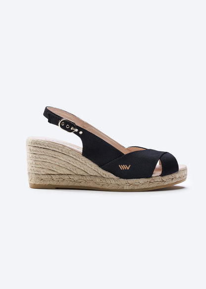 Llansa Canvas Espadrille Sandal Wedges by Viscata
