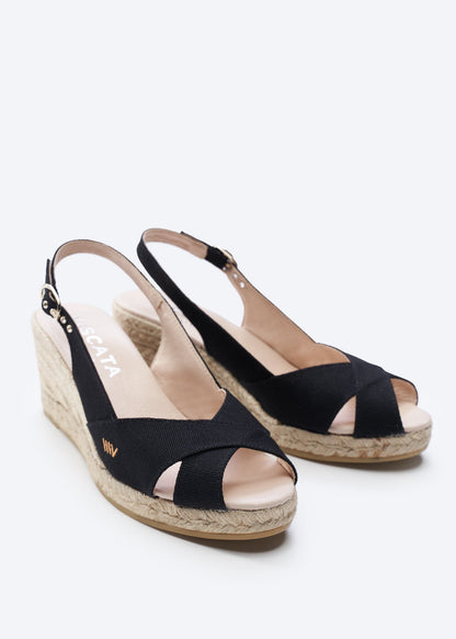 Llansa Canvas Espadrille Sandal Wedges by Viscata