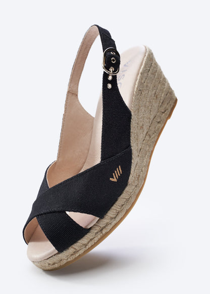 Llansa Canvas Espadrille Sandal Wedges by Viscata