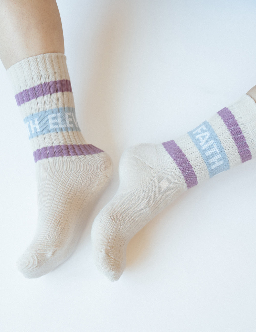Elevated Faith Logo Cream Socks