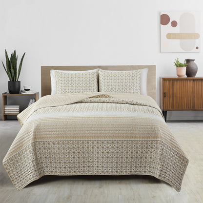 Patina Vie Maison Vintage Floral Printed Quilt Set With Shams
