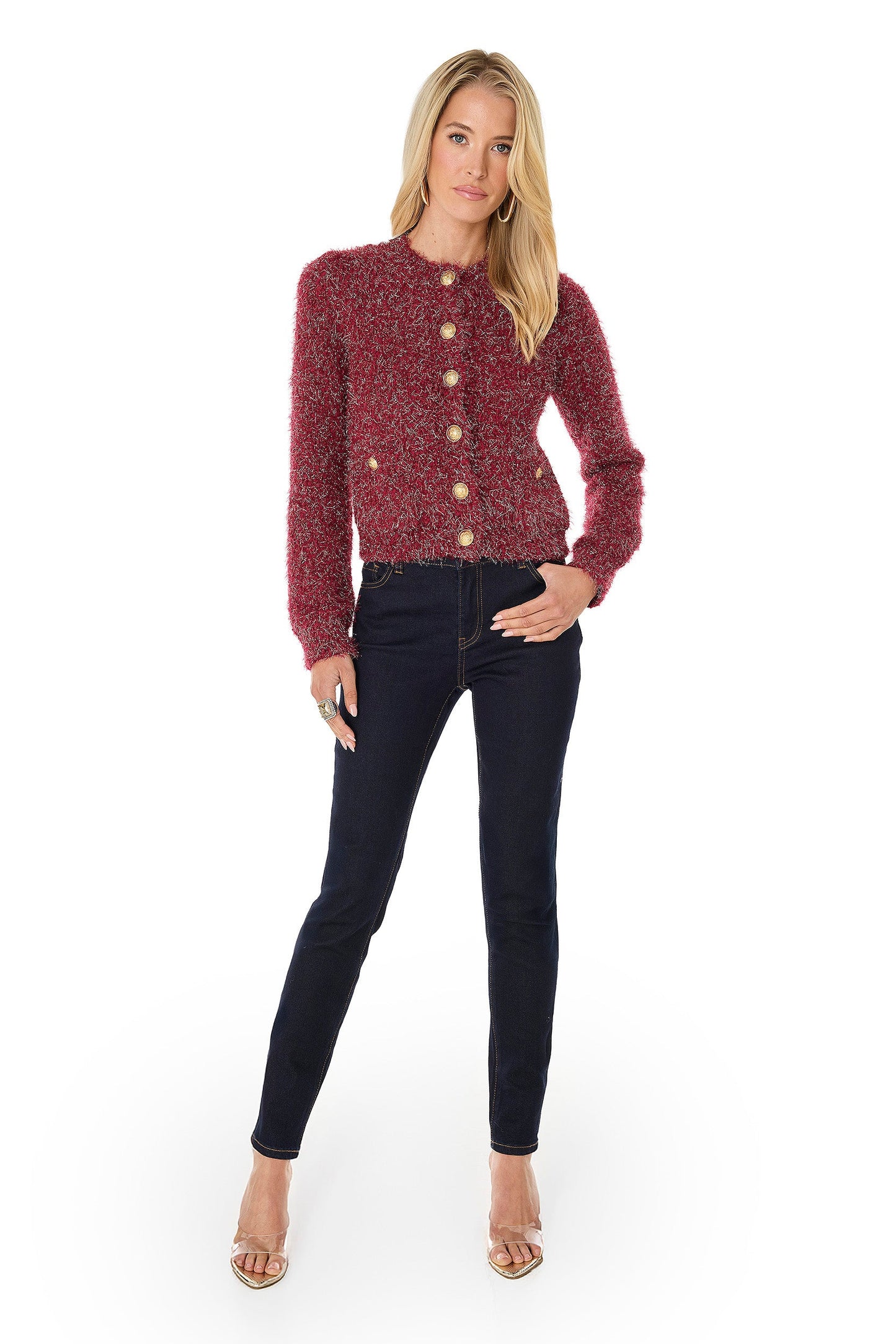 Joana Knit Cardigan - Merlot