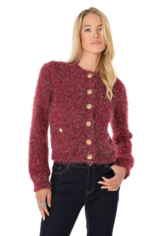 Joana Knit Cardigan - Merlot