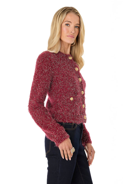 Joana Knit Cardigan - Merlot