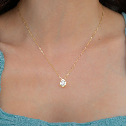 Mint & Lily Diamond Teardrop Necklace