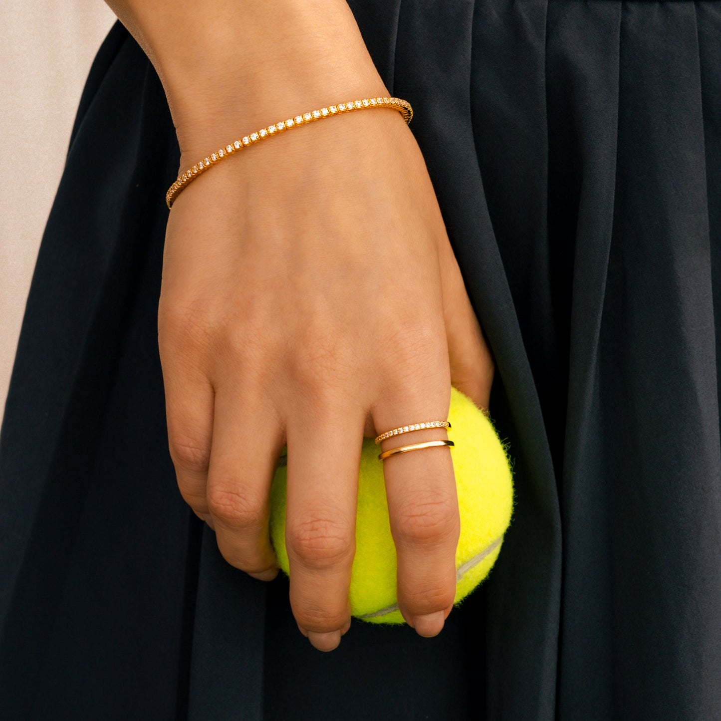 Mint & Lily Double Band Pave Ring