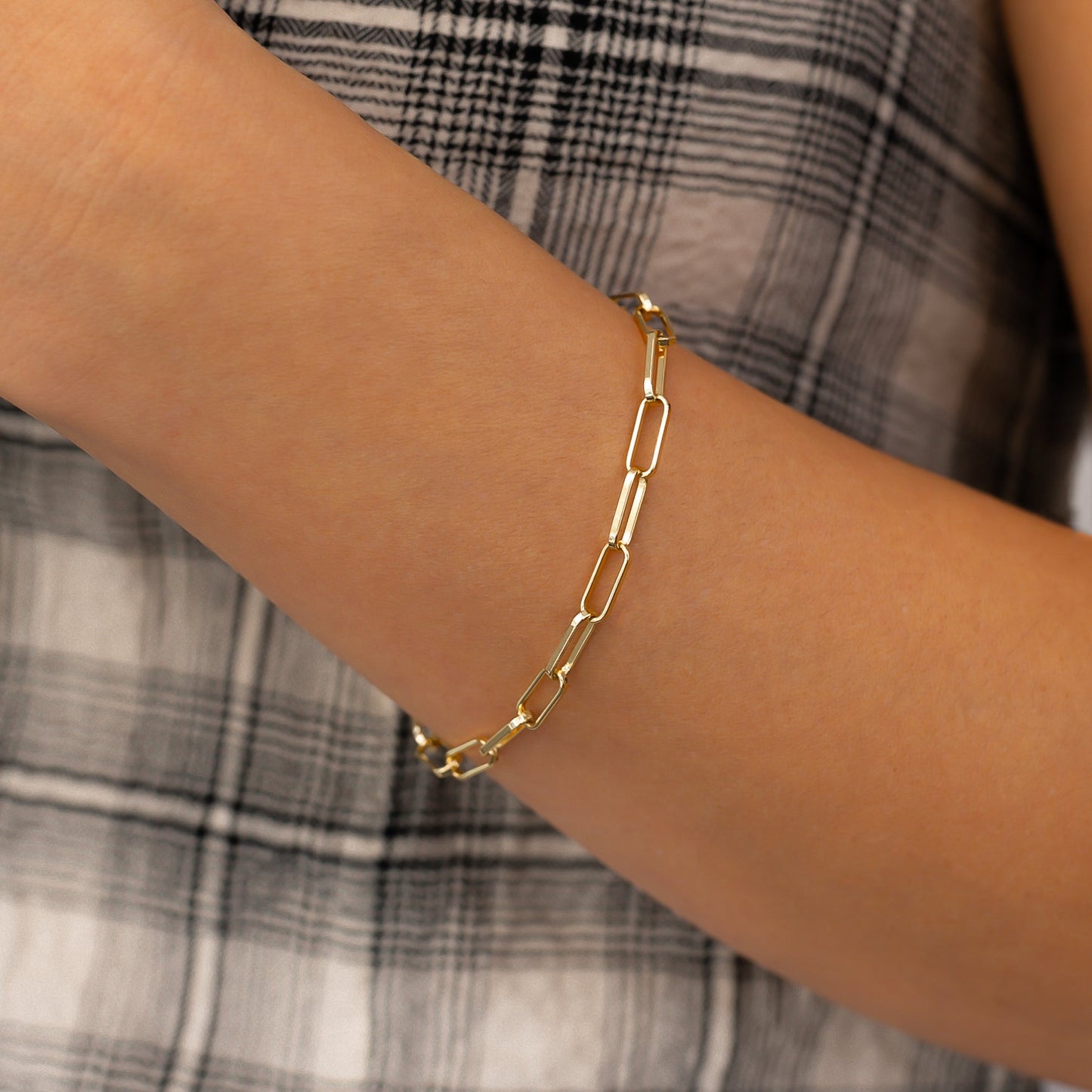 Mint & Lily Open Link Paperclip Chain Bracelet