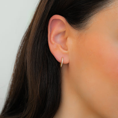 Mint & Lily Pave Huggie Hoop Earrings