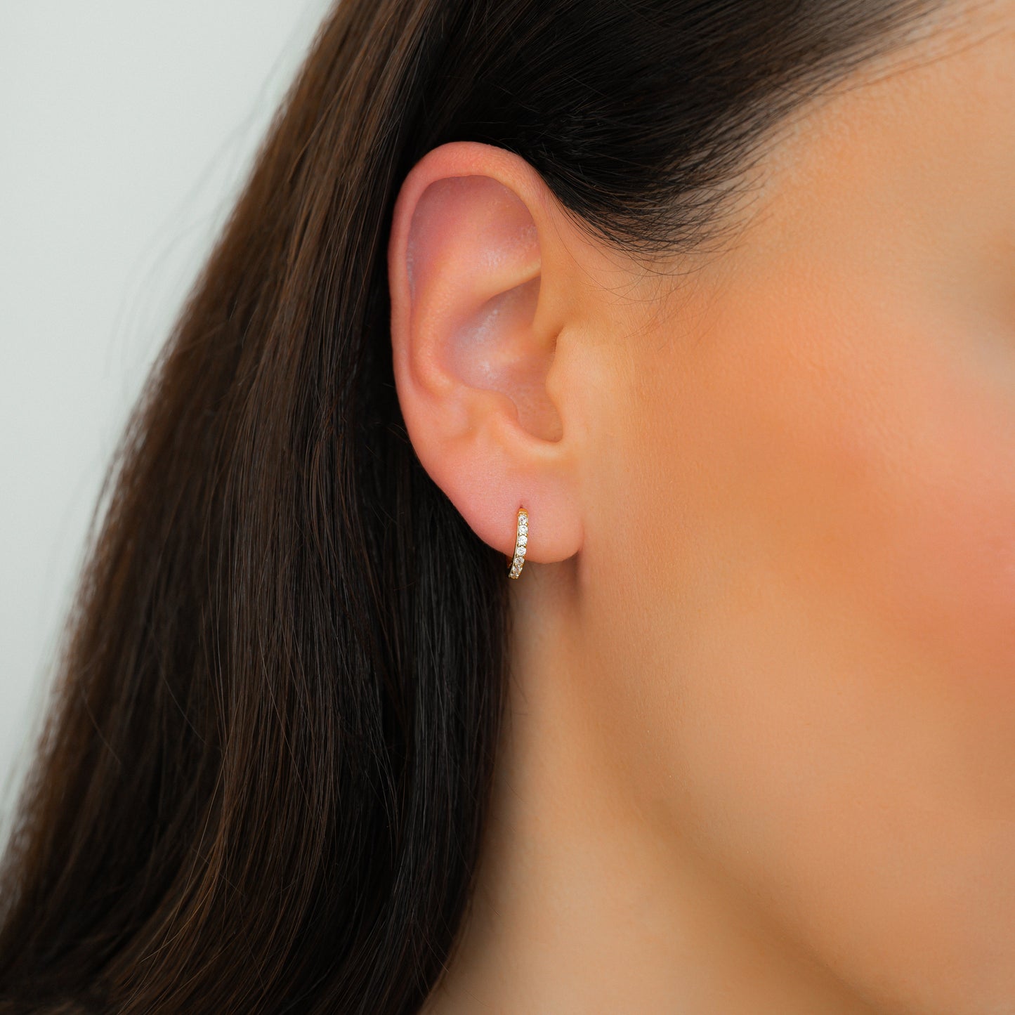 Mint & Lily Pave Huggie Hoop Earrings