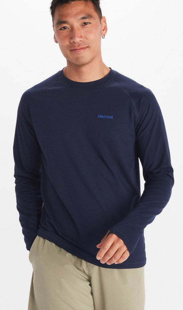 Marmot Men's Windridge Ls Upf 50 Crew Neck T-Shirt Tee Shirt