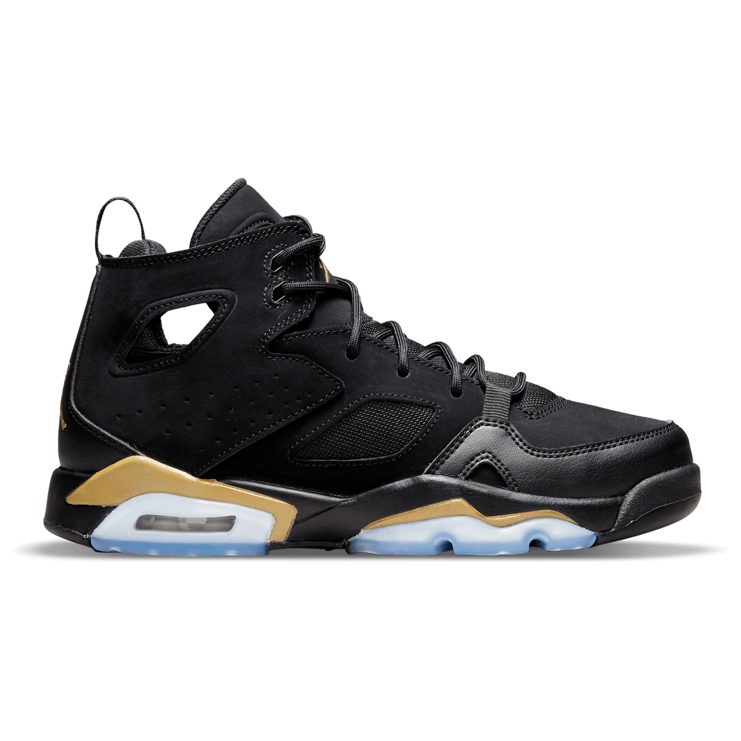 Grade School Air Jordan Flight Club '91 'Black Metallic Gold (Gs)'