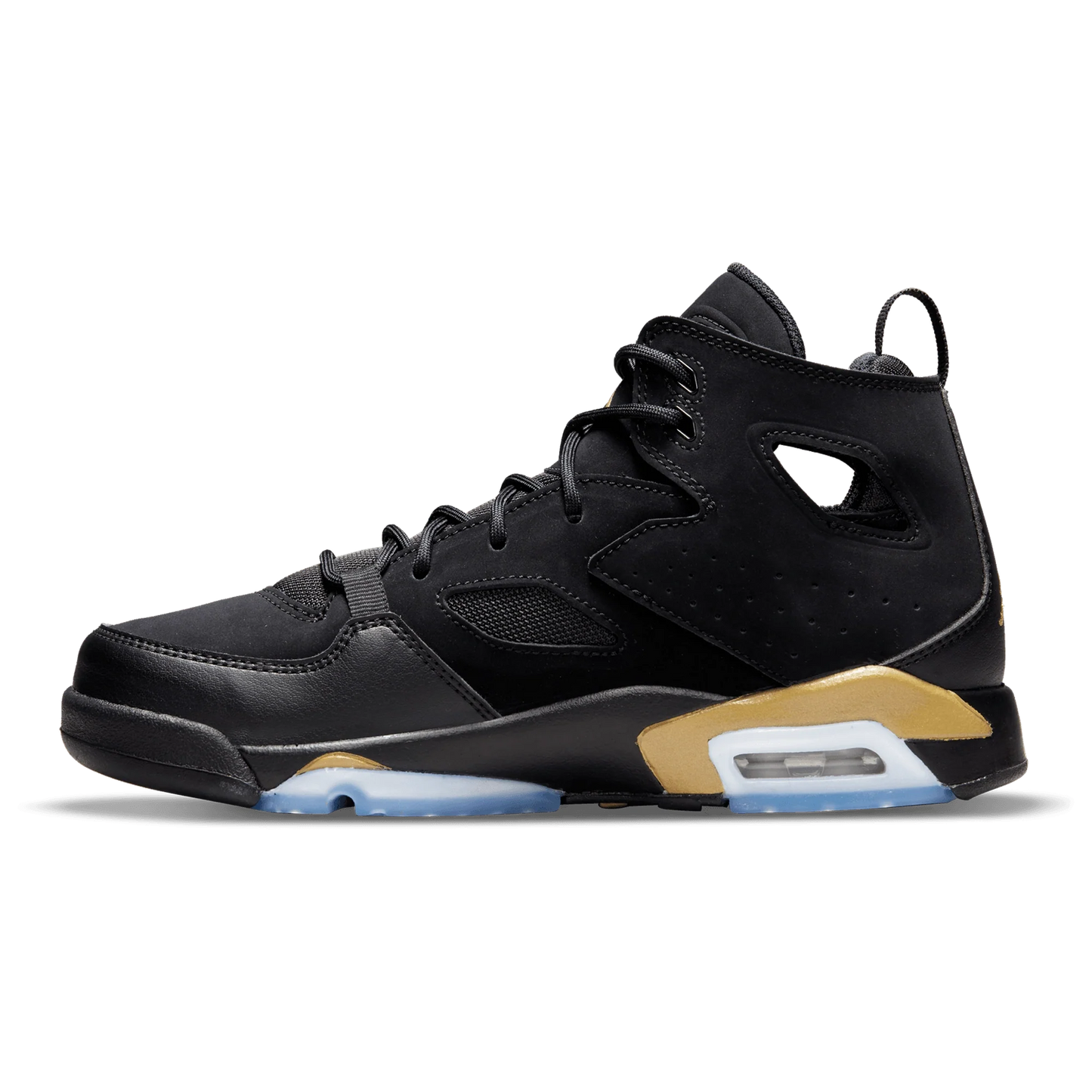 Grade School Air Jordan Flight Club '91 'Black Metallic Gold (Gs)'