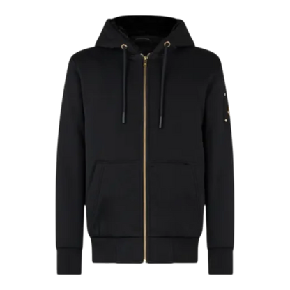 MOOSE KNUCKLES CLASSIC BUNNY MEN Zip-Up Hoodie Black/Black Fur