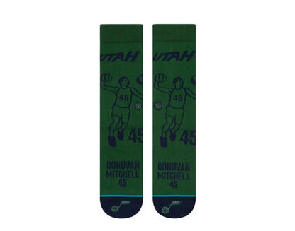 Stance Donovan Stencil Crew Socks Green/Navy