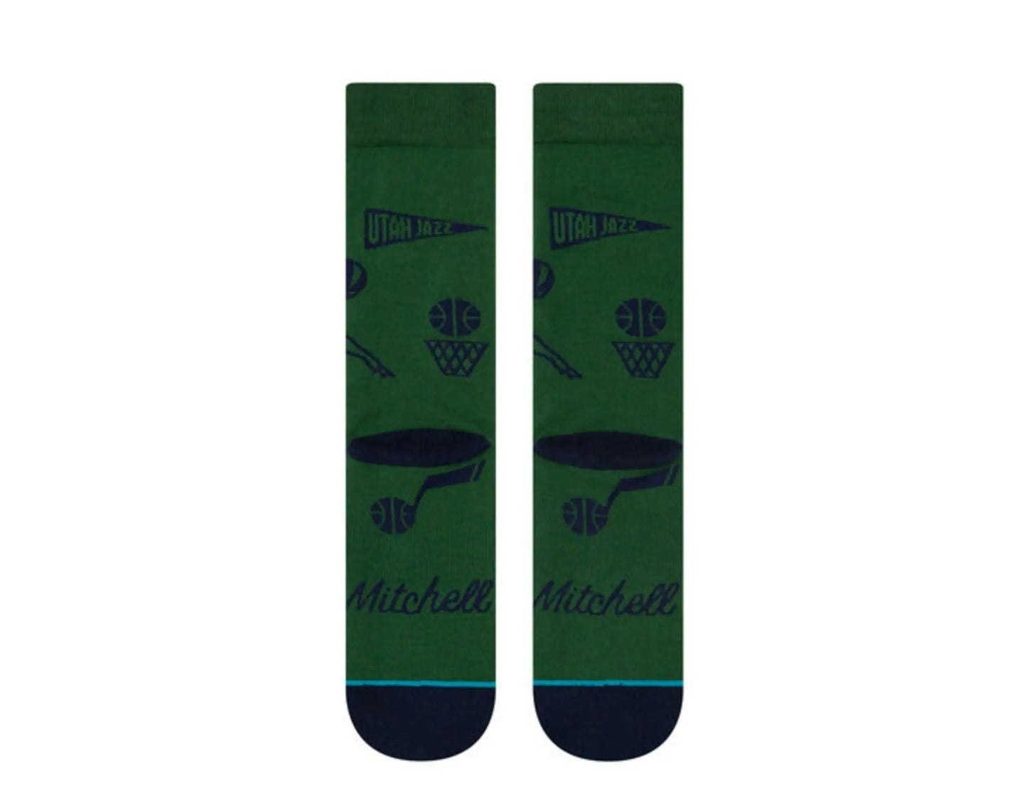 Stance Donovan Stencil Crew Socks Green/Navy