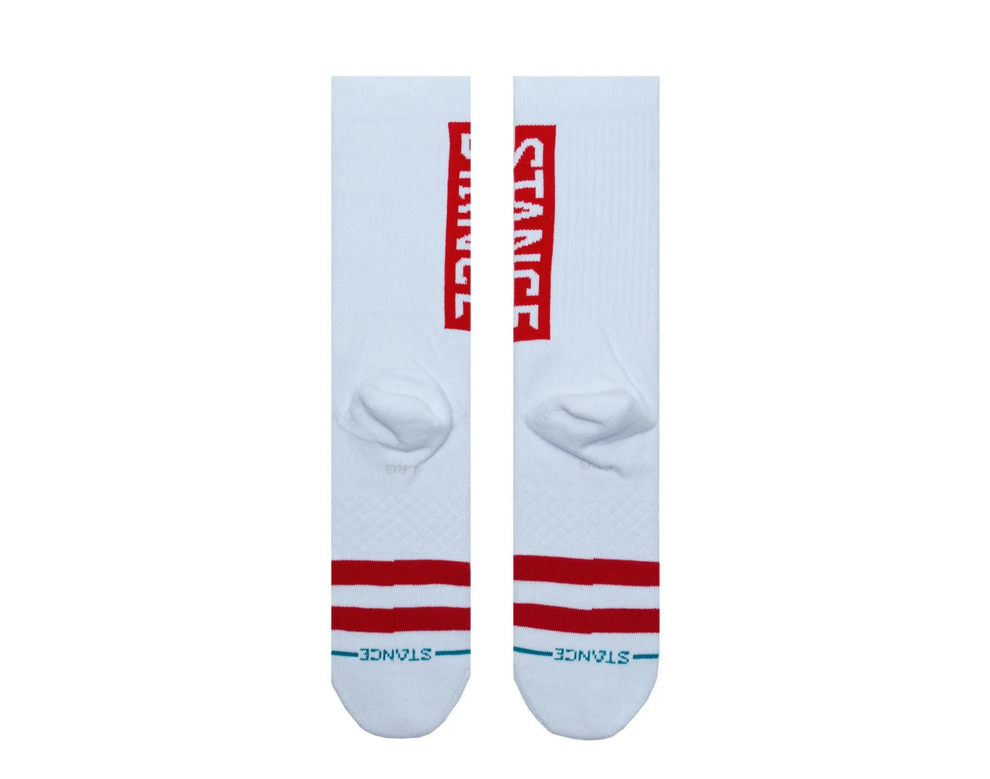 Stance UnCommon Solids Classic OG Crew Socks White/Red