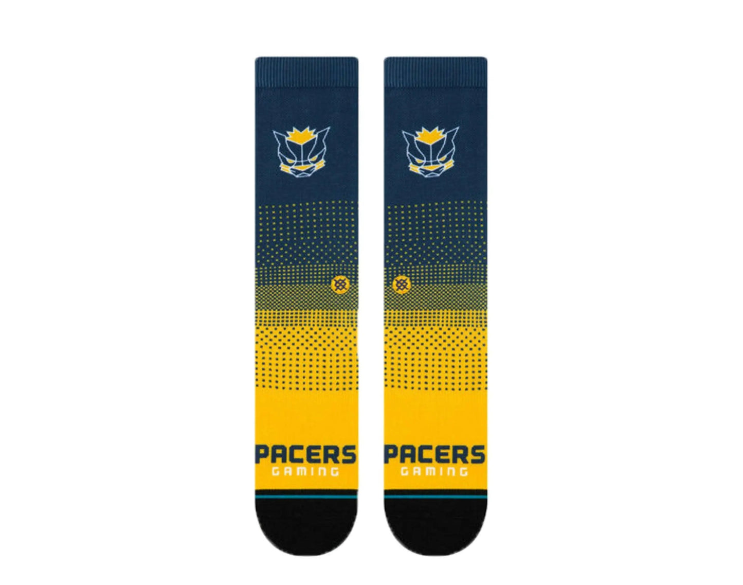 Stance Casual NBA Indiana Pacers Gaming 2K Crew Socks Navy/Yellow