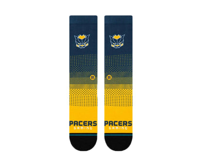 Stance Casual NBA Indiana Pacers Gaming 2K Crew Socks Navy/Yellow